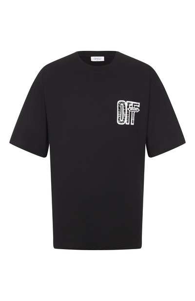 Мужская хлопковая футболка OFF-WHITE, арт. 0MAA120F26JER00Y0