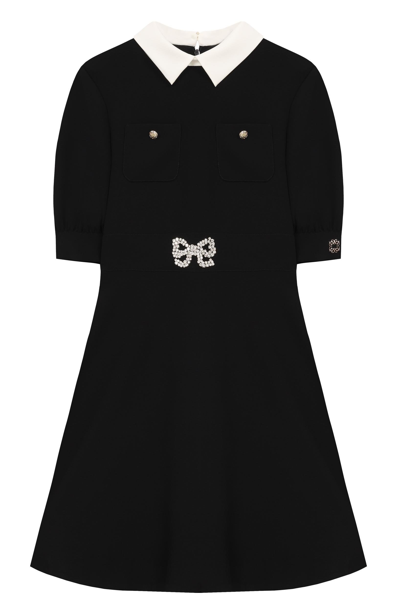 Платье ELIE SAAB JUNIOR черного цвета по цене 79950 руб., арт. EFAB131/TS0802, фото 1 Платье ELIE SAAB JUNIOR, арт. EFAB131/TS0802, фото 1