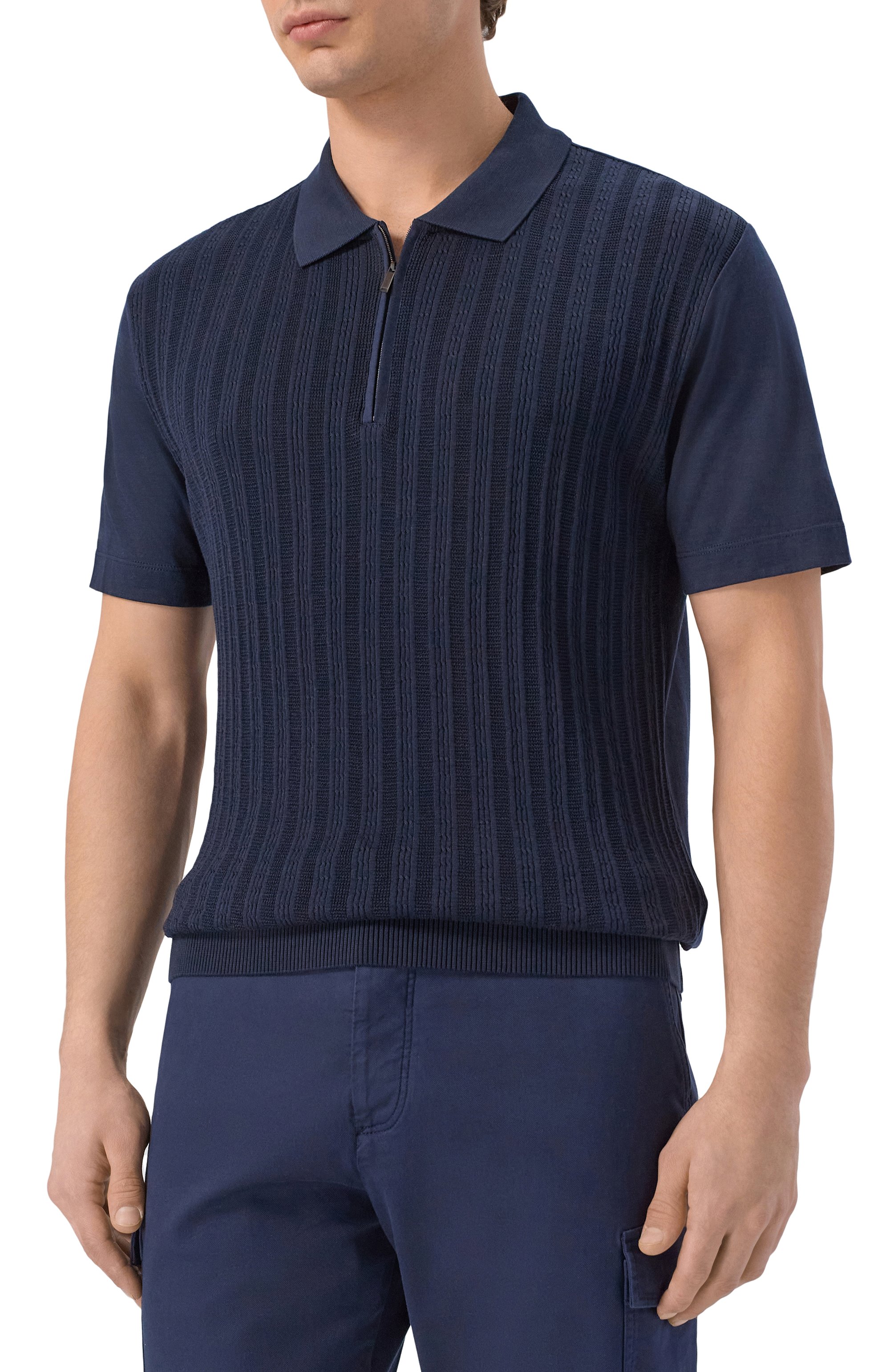 Поло из хлопка и шелка BOSS CAMEL, арт. 50560052, фото 3