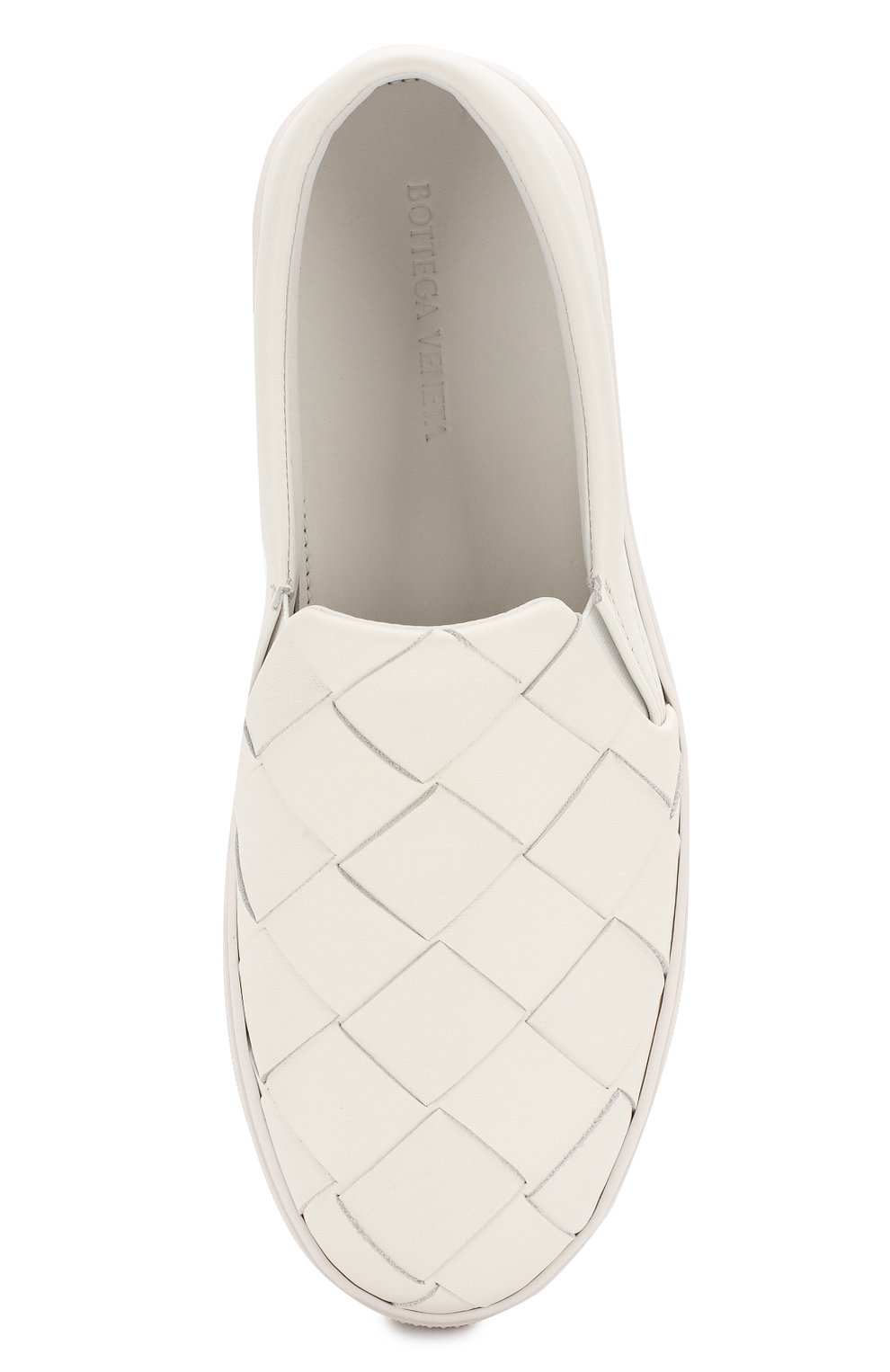 Кожаные слипоны BOTTEGA VENETA белого цвета по цене 79950 руб., арт. 608949/VT031, фото 5 Кожаные слипоны BOTTEGA VENETA, арт. 608949/VT031, фото 5
