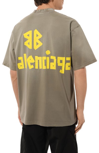 Хлопковая футболка BALENCIAGA, арт. 739784/T0VA9, фото 4