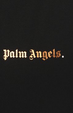 Мужская хлопковая футболка PALM ANGELS черного цвета, арт. PMAA001F23JER0051001 | Фото 5 (Рукава: Короткие; Длина (для топов): Стандартные; Принт: С принтом; Материал сплава: Проставлено; Материал внешний: Хлопок; Стили: Спорт-шик; Драгоценные камни: Проставлено)