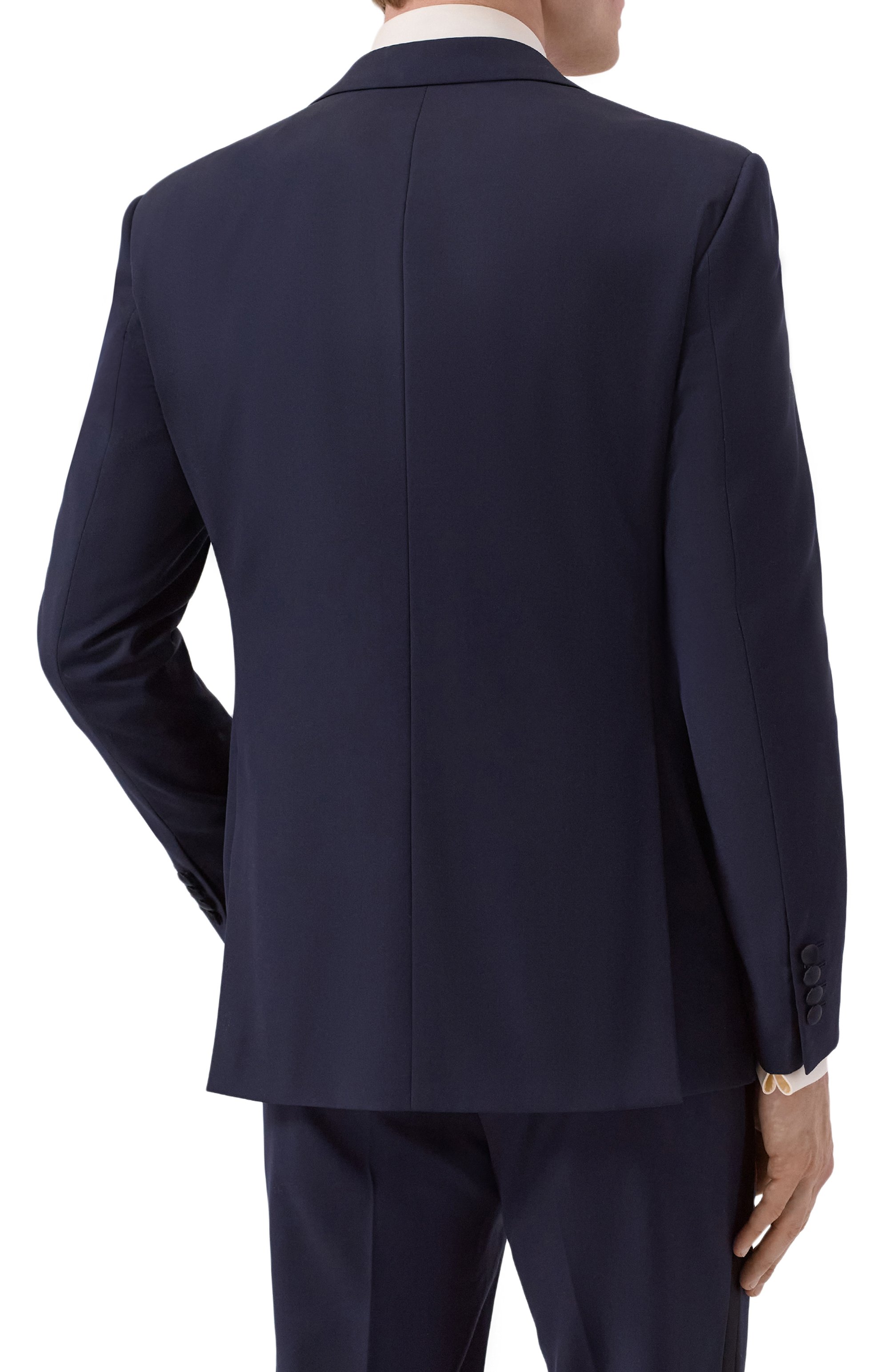 Шерстяной смокинг GIORGIO ARMANI темно-синего цвета по цене 310500 руб., арт. 8WGAS001/T0075/UBUV, фото 3 Шерстяной смокинг GIORGIO ARMANI, арт. 8WGAS001/T0075/UBUV, фото 3