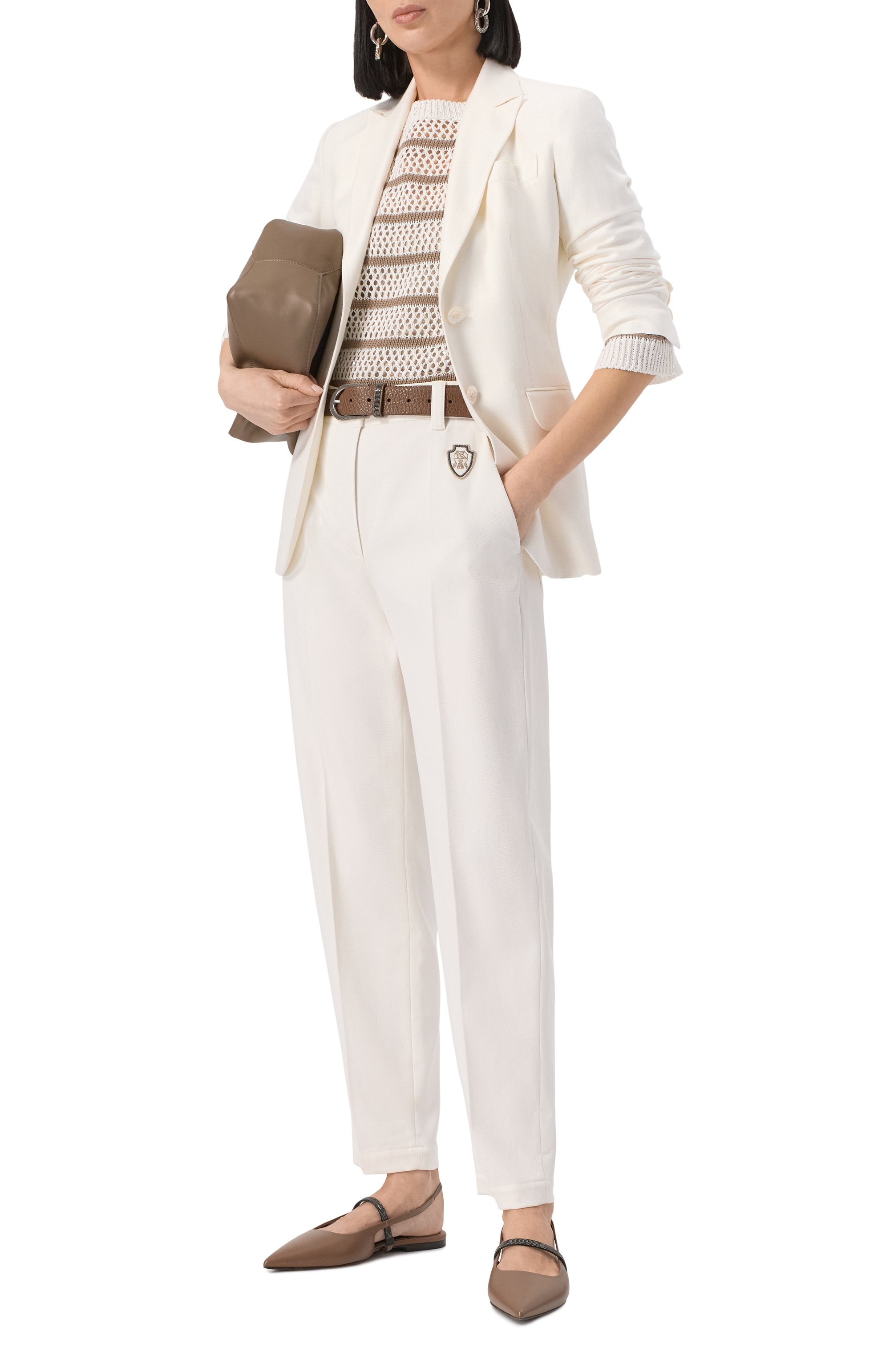 Хлопковые брюки BRUNELLO CUCINELLI, арт. MA126P8873, фото 2