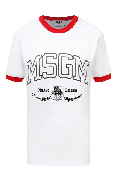 Женская хлопковая футболка MSGM, арт. 3141MDM78 217798