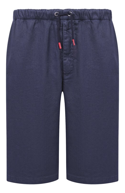 Шорты изо льна и хлопка Kiton UPR004LK0603H Синий UPR004LK0603H