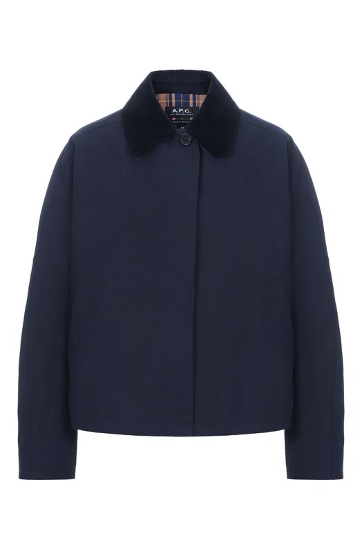 Хлопковая куртка A.P.C. F02990/C0HIL Синий F02990/C0HIL