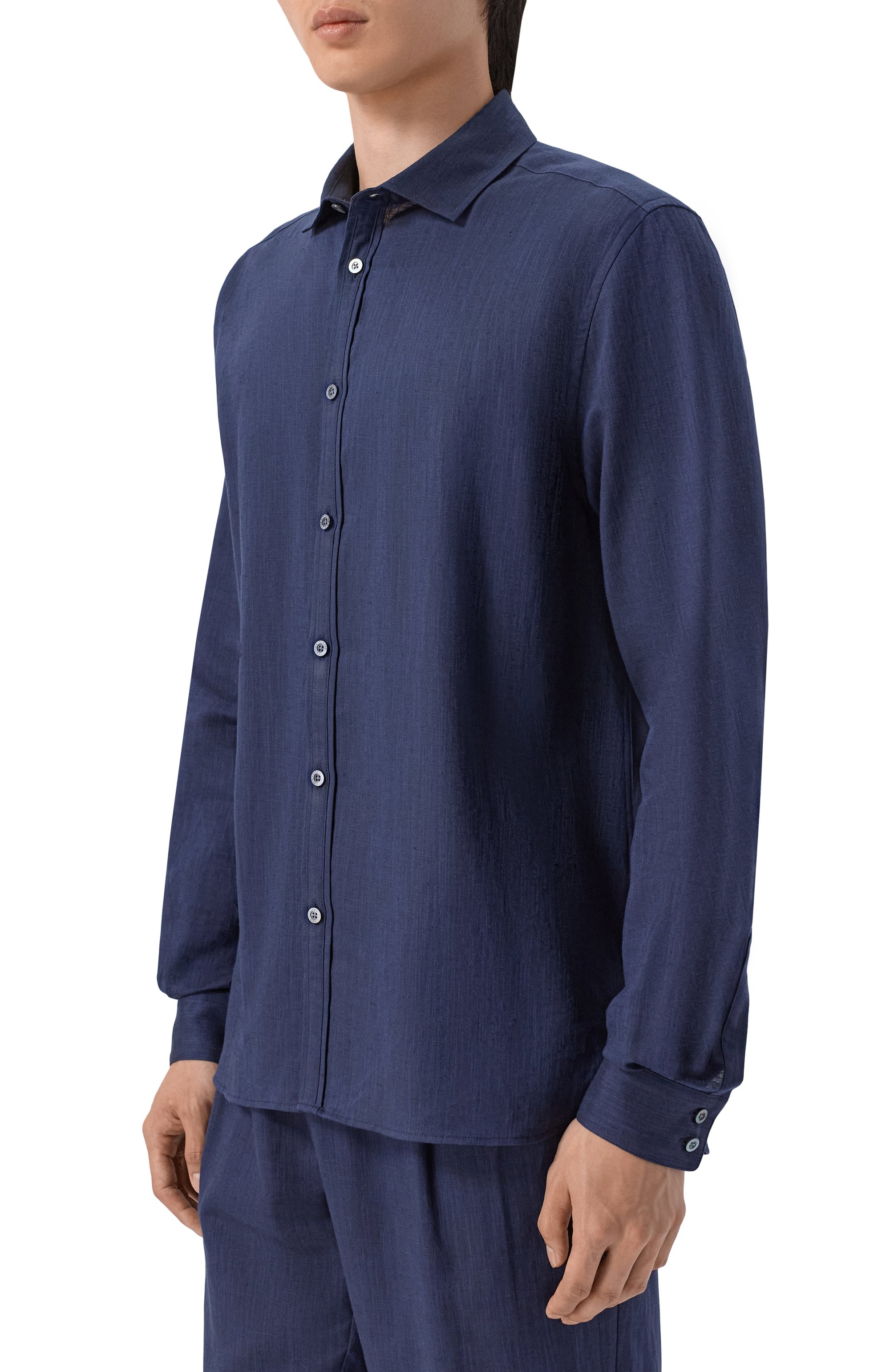 Рубашка из льна и хлопка ZIMMERLI, арт. 4697-23202, фото 3
