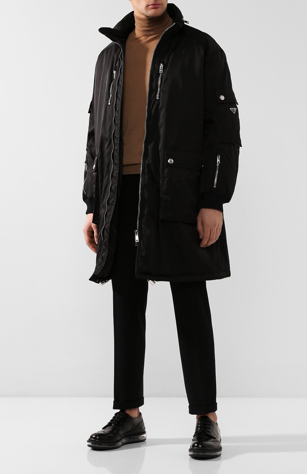 Кожаные дерби PRADA, арт. 2EG299-B4L-F0002, фото 2