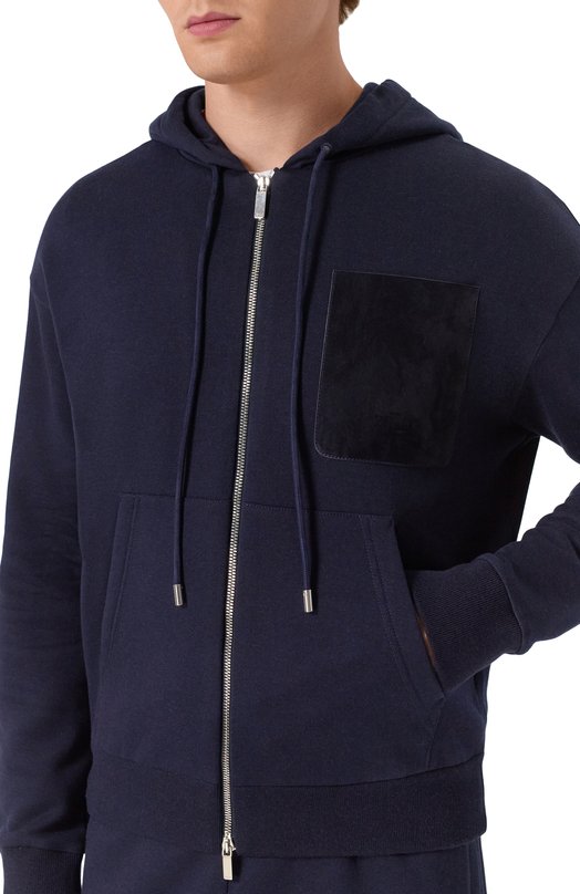 Толстовка из хлопка и кашемира Zilli SWS006M0176VEST00 Синий  SWS006M0176VEST00 Фото 5