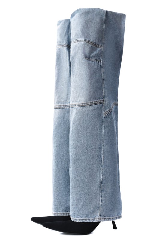 Текстильные ботфорты New flex 90 Balenciaga 833570/W1371 Голубой 833570/W1371