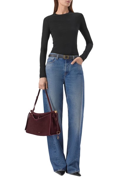 Сумка le click pocket 35 ALAIA темно-бордового цвета по цене 446500 руб., арт. AA1L2038CA214, фото 3 Сумка le click pocket 35 ALAIA, арт. AA1L2038CA214, фото 3