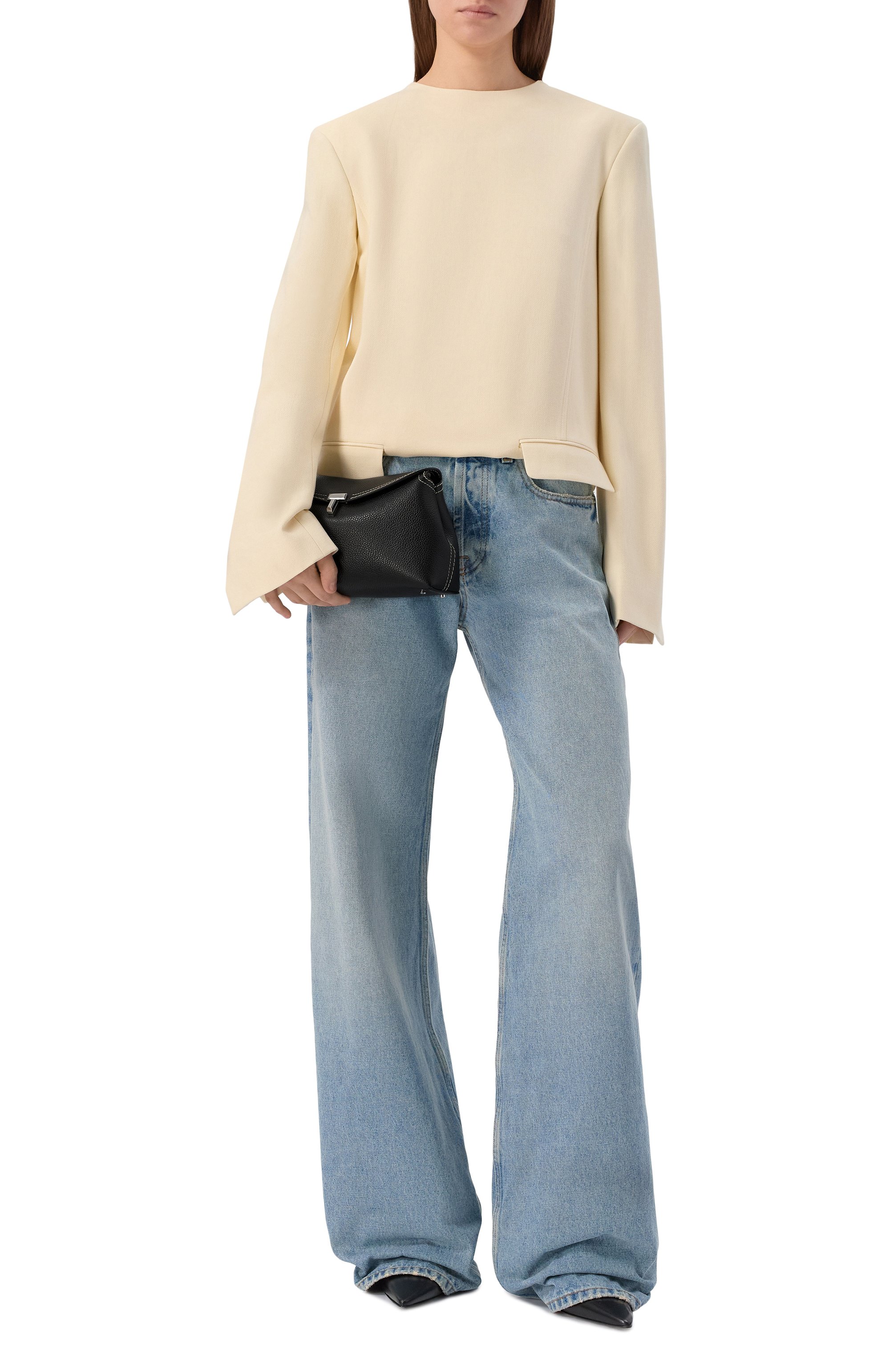 Клатч t-lock TOTEME черного цвета по цене 137000 руб., арт. 234-WLGBG423-LE0030, фото 7 Клатч t-lock TOTEME, арт. 234-WLGBG423-LE0030, фото 7