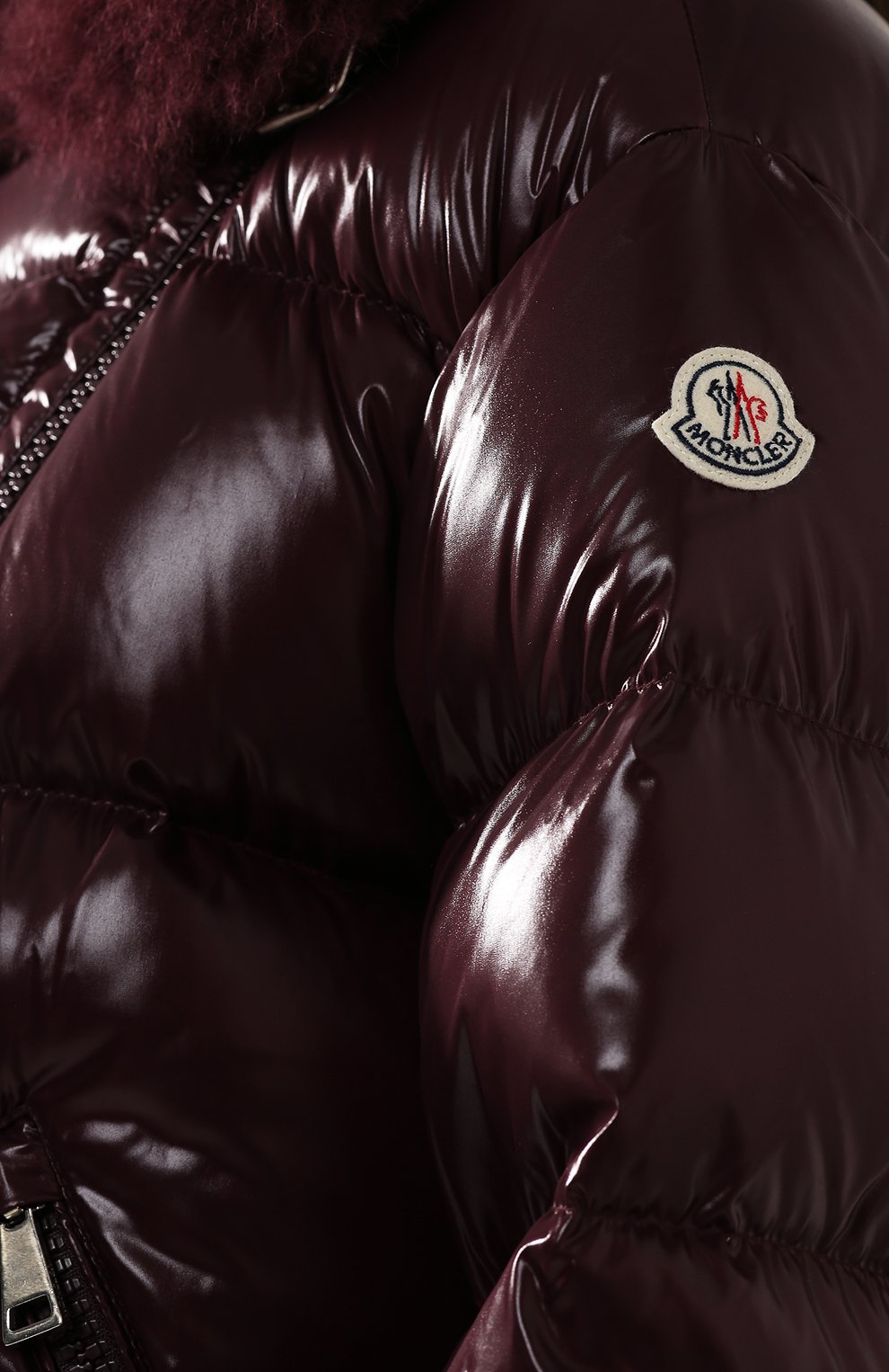 Стеганый пуховик с меховым воротником MONCLER, арт. D2-093-46395-15-68950, фото 5