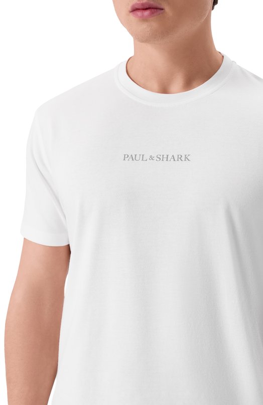 Хлопковая футболка Paul&Shark 25411088/L Белый  25411088/L Фото 5