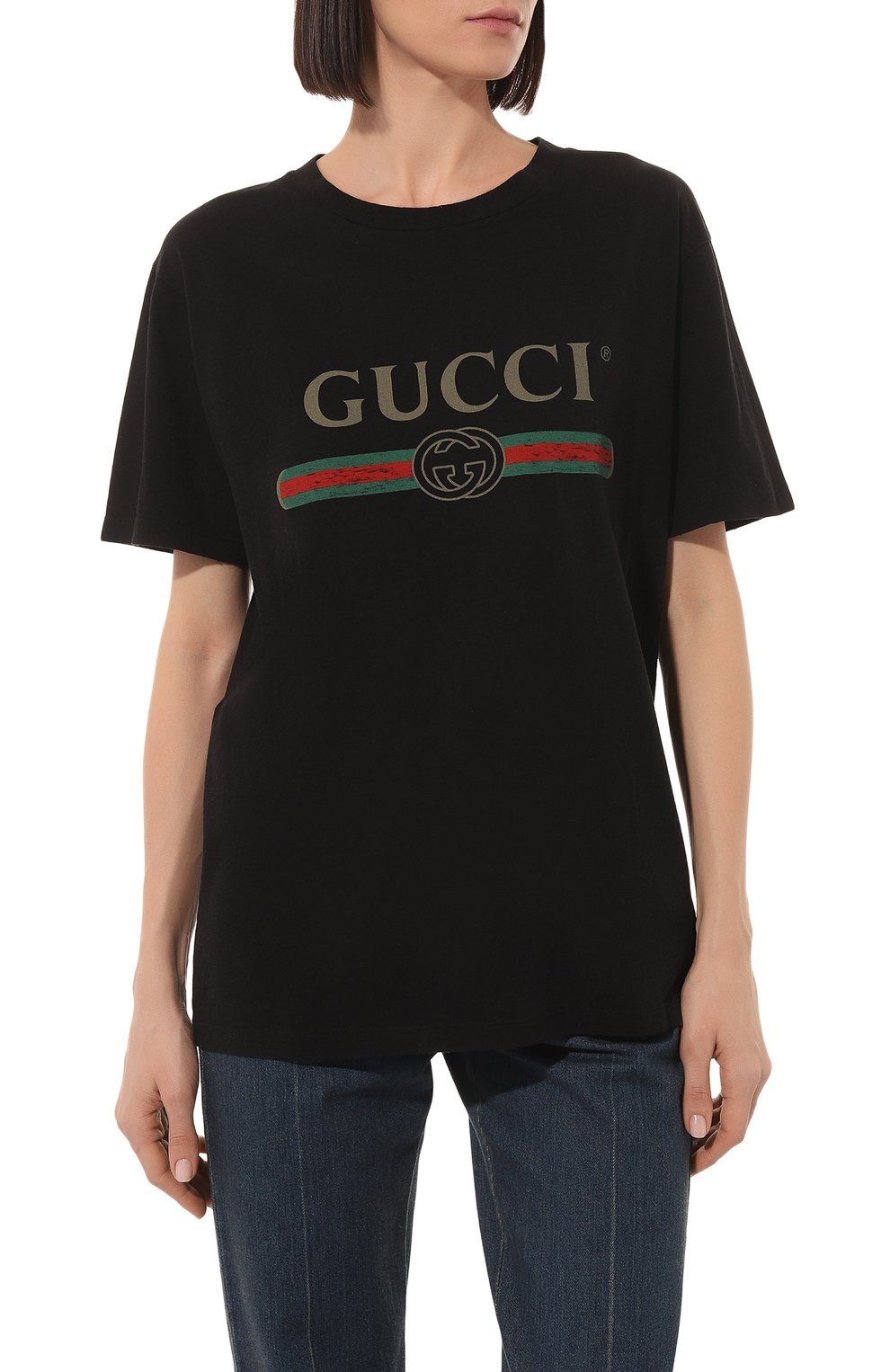 Хлопковая футболка GUCCI, арт. 457095 X5L89, фото 3