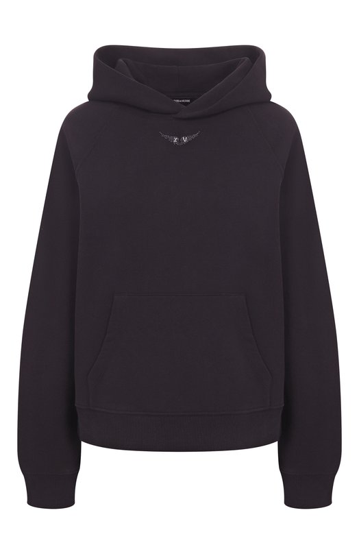 Хлопковое худи Zadig and Voltaire JWSS00600 Чёрный JWSS00600