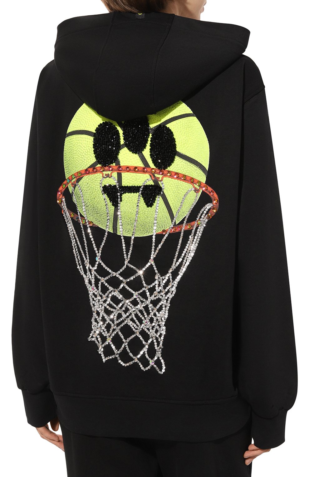 Хлопковое худи BARROW черного цвета по цене 42900 руб., арт. F4BWW0HS092, фото 4 Хлопковое худи BARROW, арт. F4BWW0HS092, фото 4