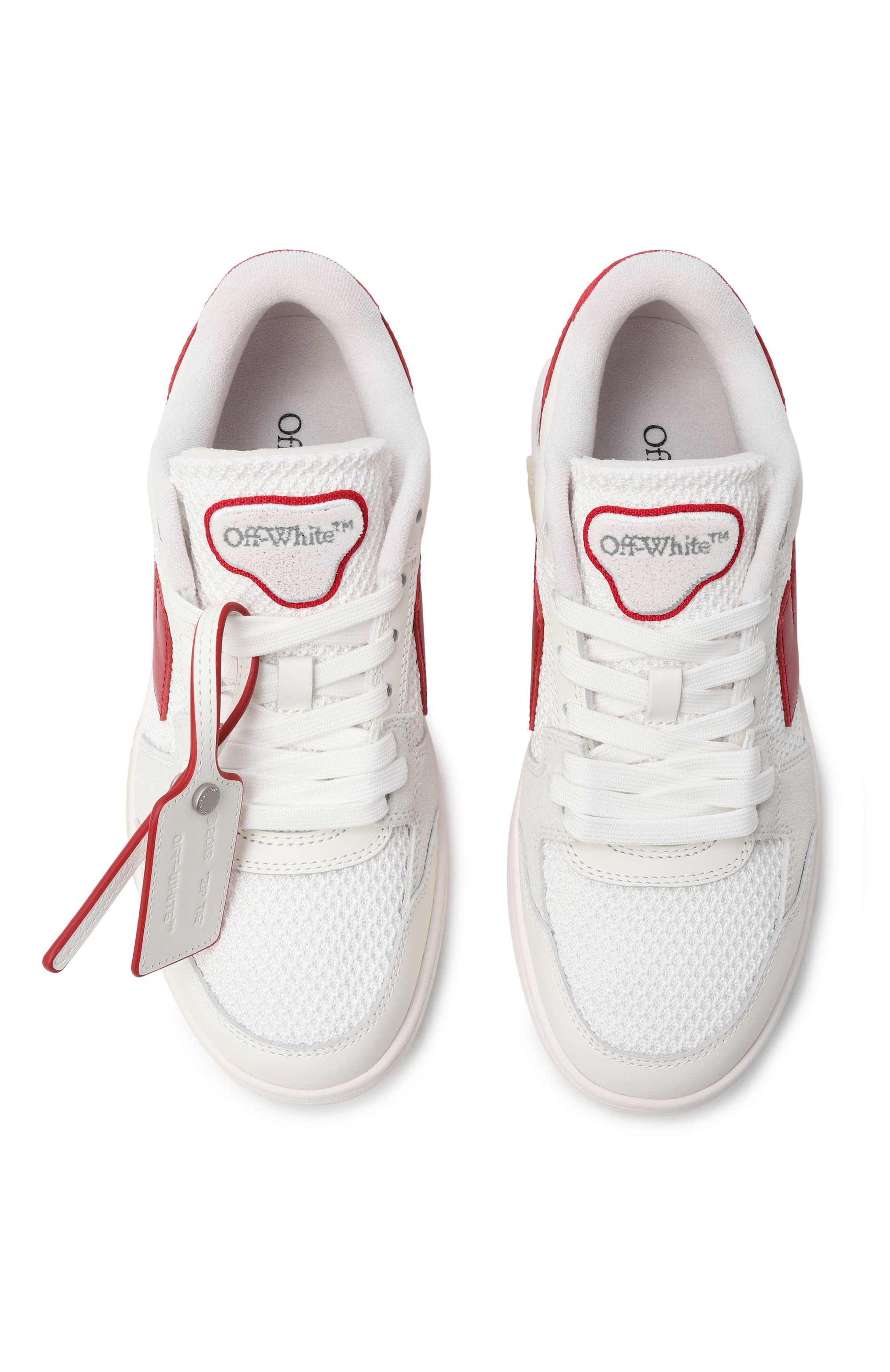 Комбинированные кеды out of office OFF-WHITE, арт. 0WIA276F25LEA0010129, фото 6