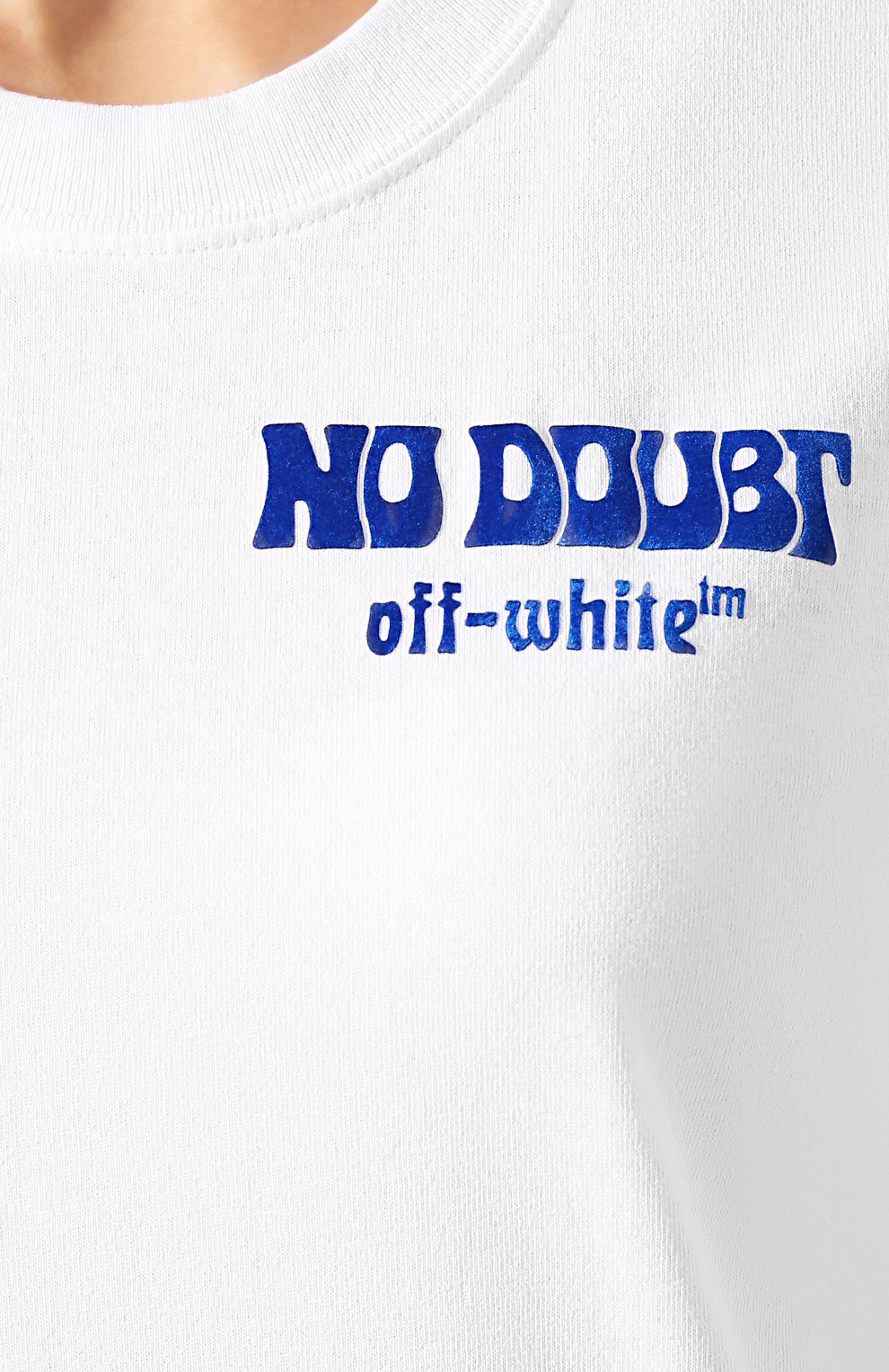 Хлопковая футболка OFF-WHITE белого цвета по цене 18250 руб., арт. 0WAA049R19B070510130, фото 5 Хлопковая футболка OFF-WHITE, арт. 0WAA049R19B070510130, фото 5