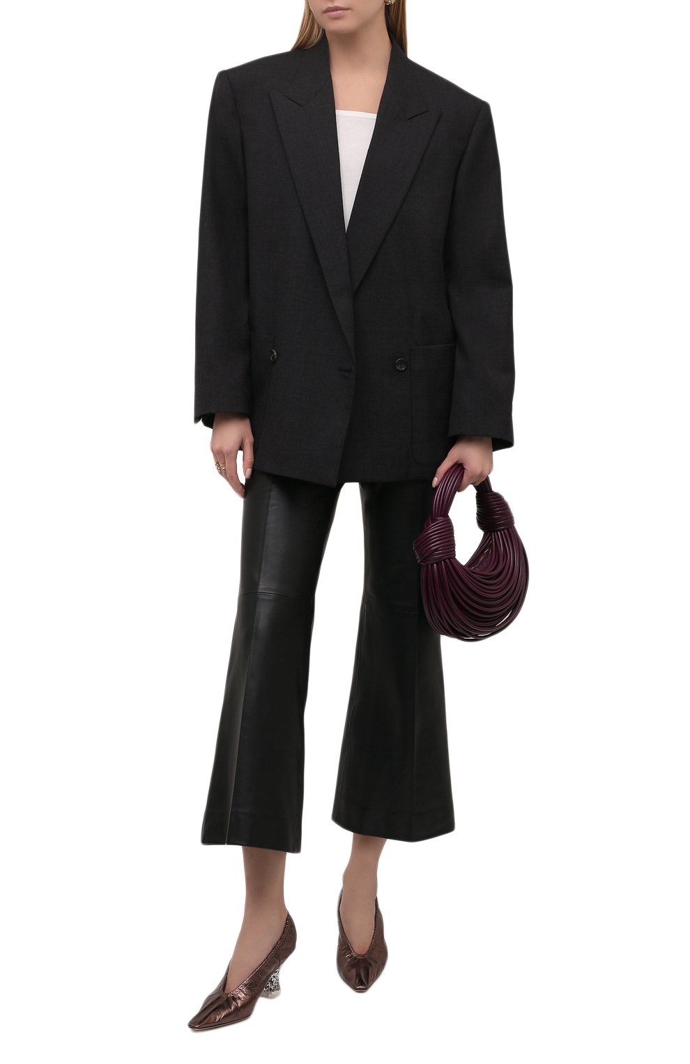 Кожаные туфли almond BOTTEGA VENETA, арт. 651356/V1AI0, фото 2