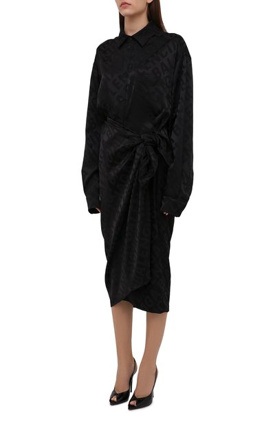 Атласное платье BALENCIAGA, арт. 671667/TI038, фото 3