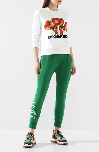 Хлопковый свитшот DSQUARED2 белого цвета по цене 34550 руб., арт. S75GU0281/S25042, фото 2 Хлопковый свитшот DSQUARED2, арт. S75GU0281/S25042, фото 2