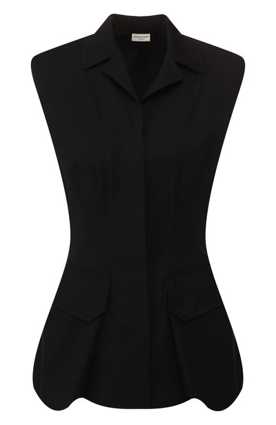 Женский жилет из смеси хлопка и шерсти DRIES VAN NOTEN, арт. 191-10421-7286