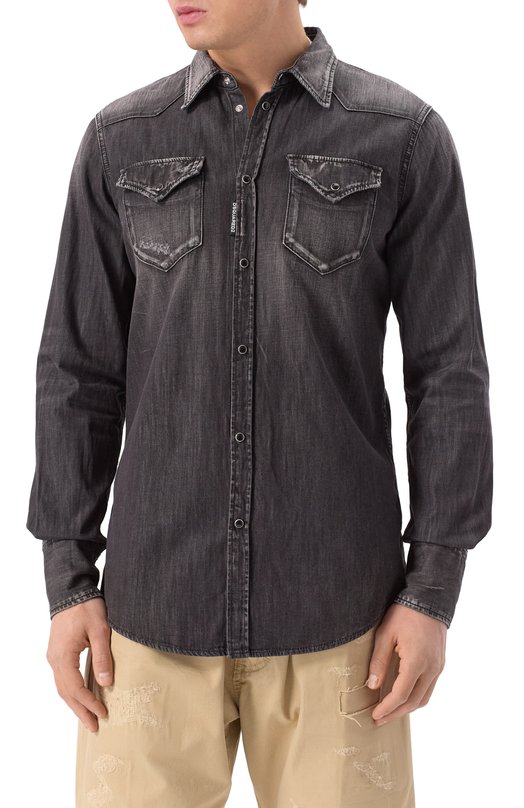 Джинсовая рубашка Dsquared2 S74DM0848/S30826 Серый  S74DM0848/S30826 Фото 3