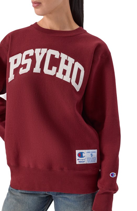 Хлопковый свитшот UNDERCOVER x Champion Undercover UC2E9801 Бордовый  UC2E9801 Фото 5