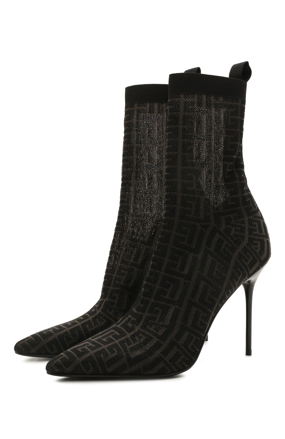 Текстильные ботильоны skye monogram BALMAIN, арт. VN0TA639/TKMG, фото 1