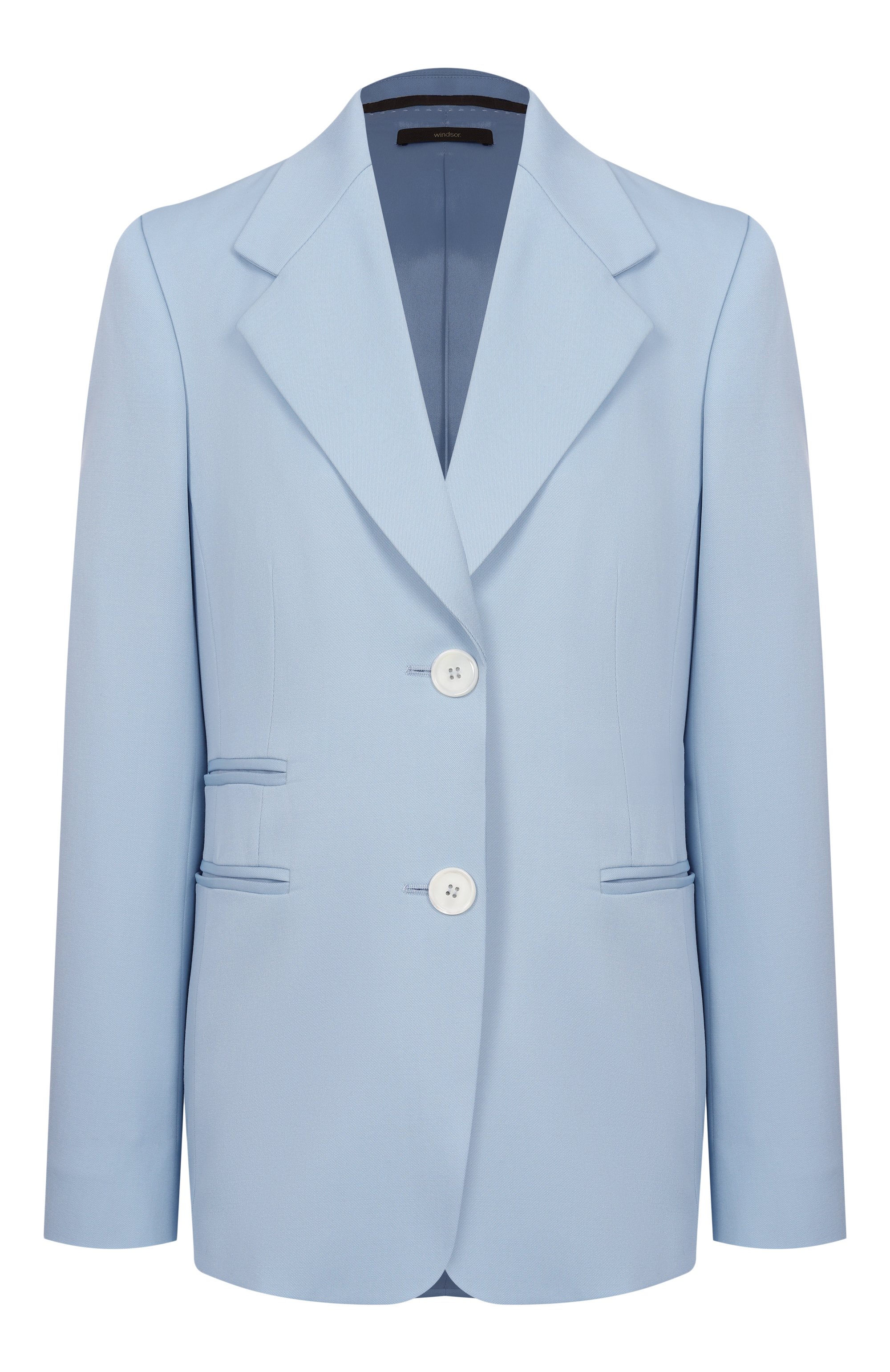 Шерстяной жакет WINDSOR голубого цвета по цене 84150 руб., арт. 52 DSE441 10018996/30045407, фото 1 Шерстяной жакет WINDSOR, арт. 52 DSE441 10018996/30045407, фото 1