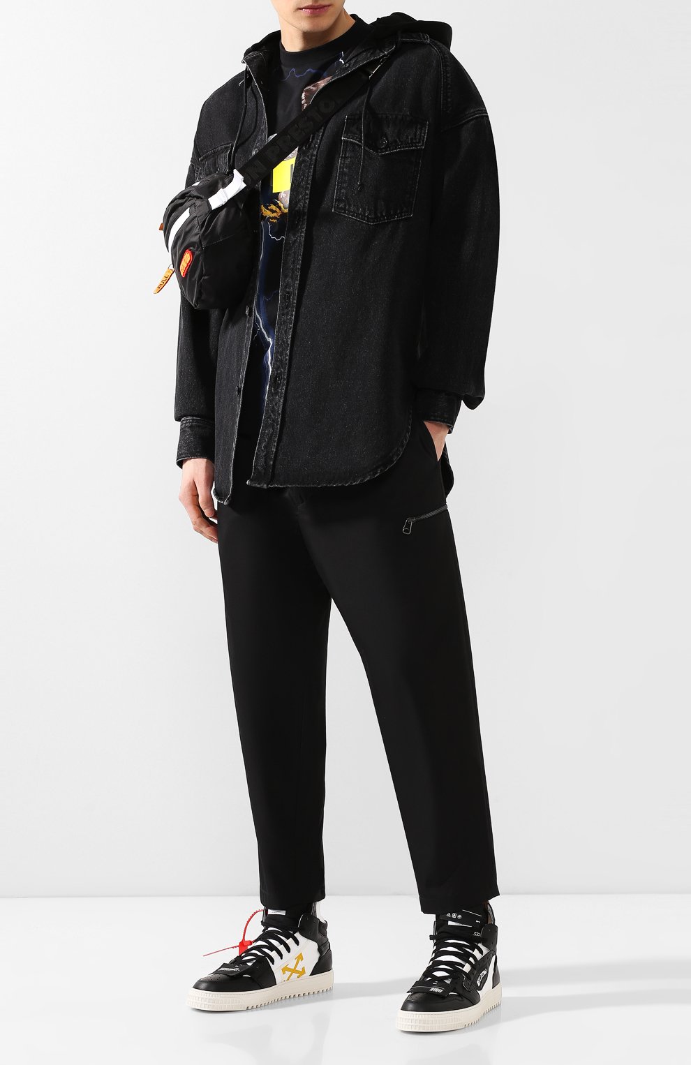 Комбинированные кеды off-court 3.0 OFF-WHITE черно-белого цвета по цене 49900 руб., арт. 0MIA065S198000161001, фото 2 Комбинированные кеды off-court 3.0 OFF-WHITE, арт. 0MIA065S198000161001, фото 2