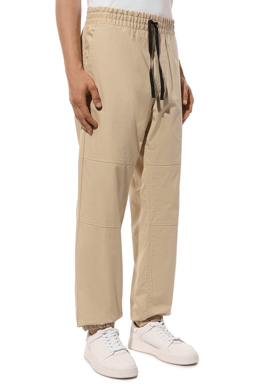 Хлопковые джоггеры HUGO Blue Бежевый, фото 3