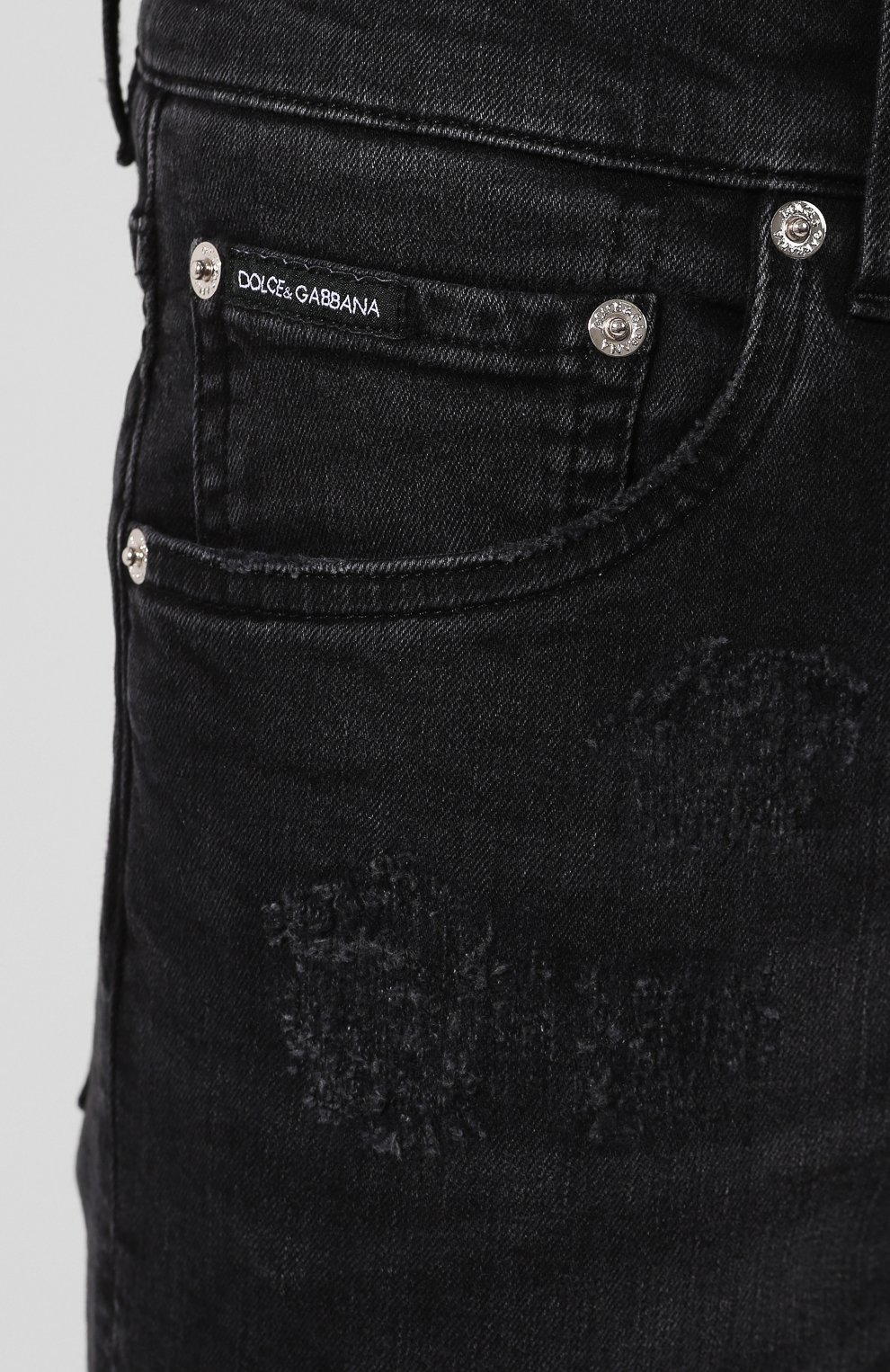Джинсы DOLCE & GABBANA черного цвета по цене 93750 руб., арт. GY07LD/G8AZ5, фото 5 Джинсы DOLCE & GABBANA, арт. GY07LD/G8AZ5, фото 5