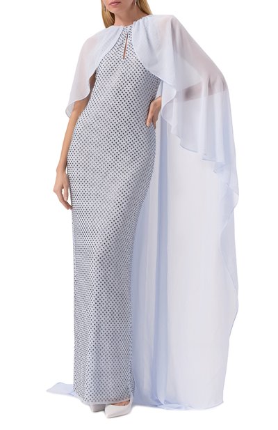 Платье с отделкой стразами SELF-PORTRAIT, арт. SS25-096X-BL, фото 2