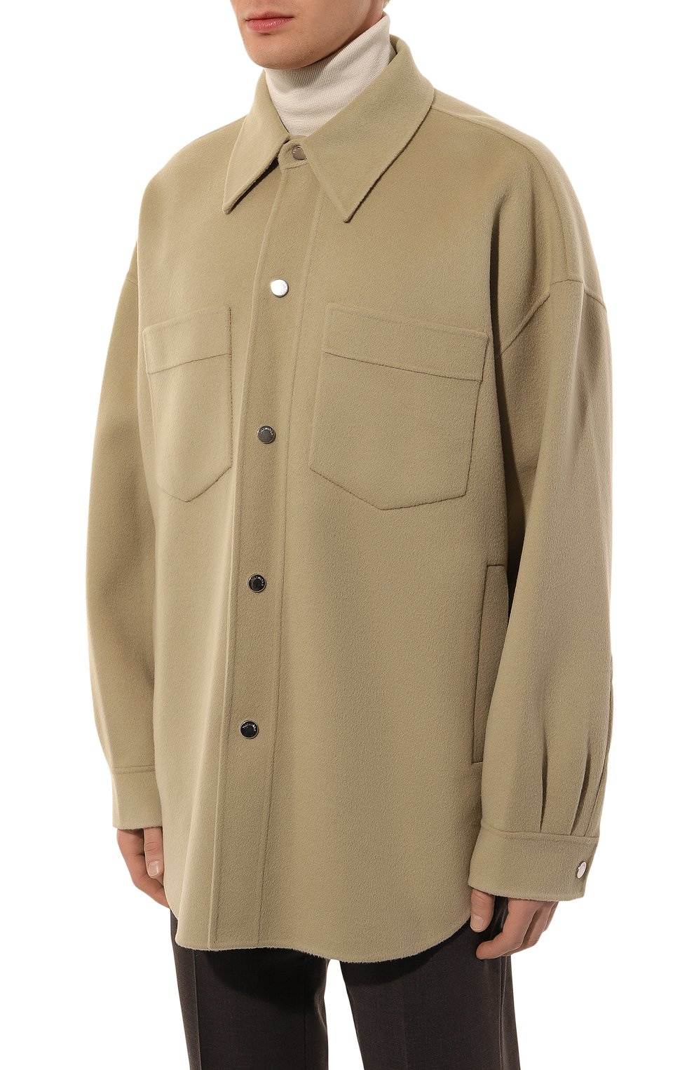 Куртка-рубашка из шерсти и шелка NANUSHKA, арт. NM24PFJK00962, фото 3