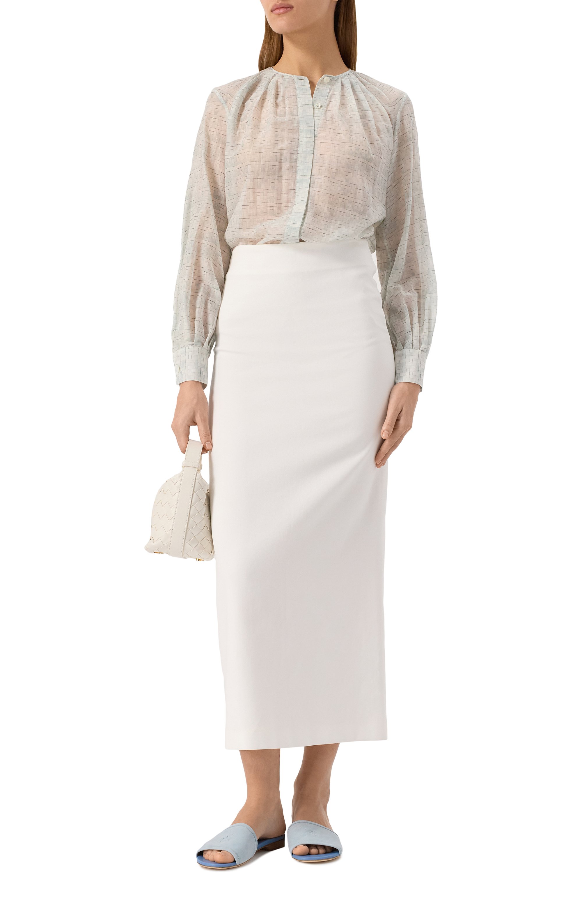 Блузка из хлопка и шелка KITON, арт. D51419K0927E01, фото 2