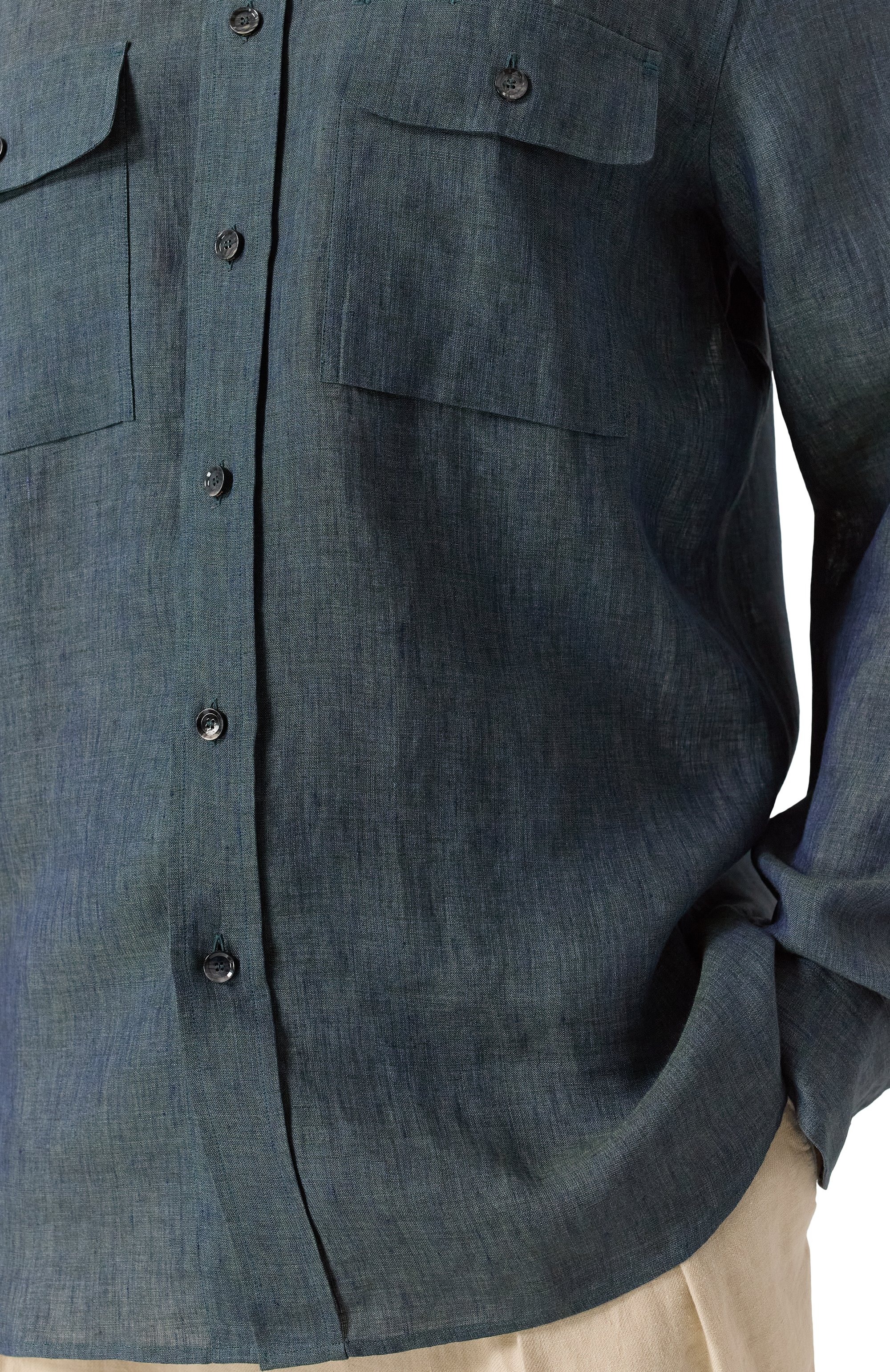 Льняная рубашка BRIONI, арт. SCFA0L-P9111, фото 5