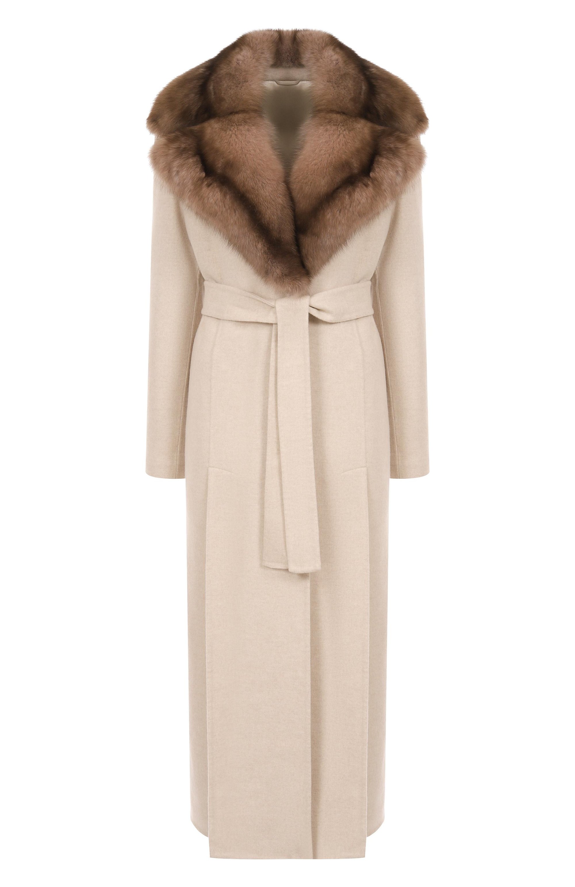 Пальто из шерсти и кашемира с отделкой из соболя MVST, арт. FTBPL-X1306-9SB/LP1447, фото 1