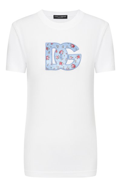 Женская хлопковая футболка DOLCE & GABBANA, арт. F8V42Z/GDDLX