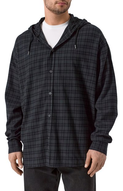 Рубашка из хлопка и вискозы DIESEL темно-серого цвета по цене 33200 руб., арт. A16214/0TKAG, фото 3 Рубашка из хлопка и вискозы DIESEL, арт. A16214/0TKAG, фото 3