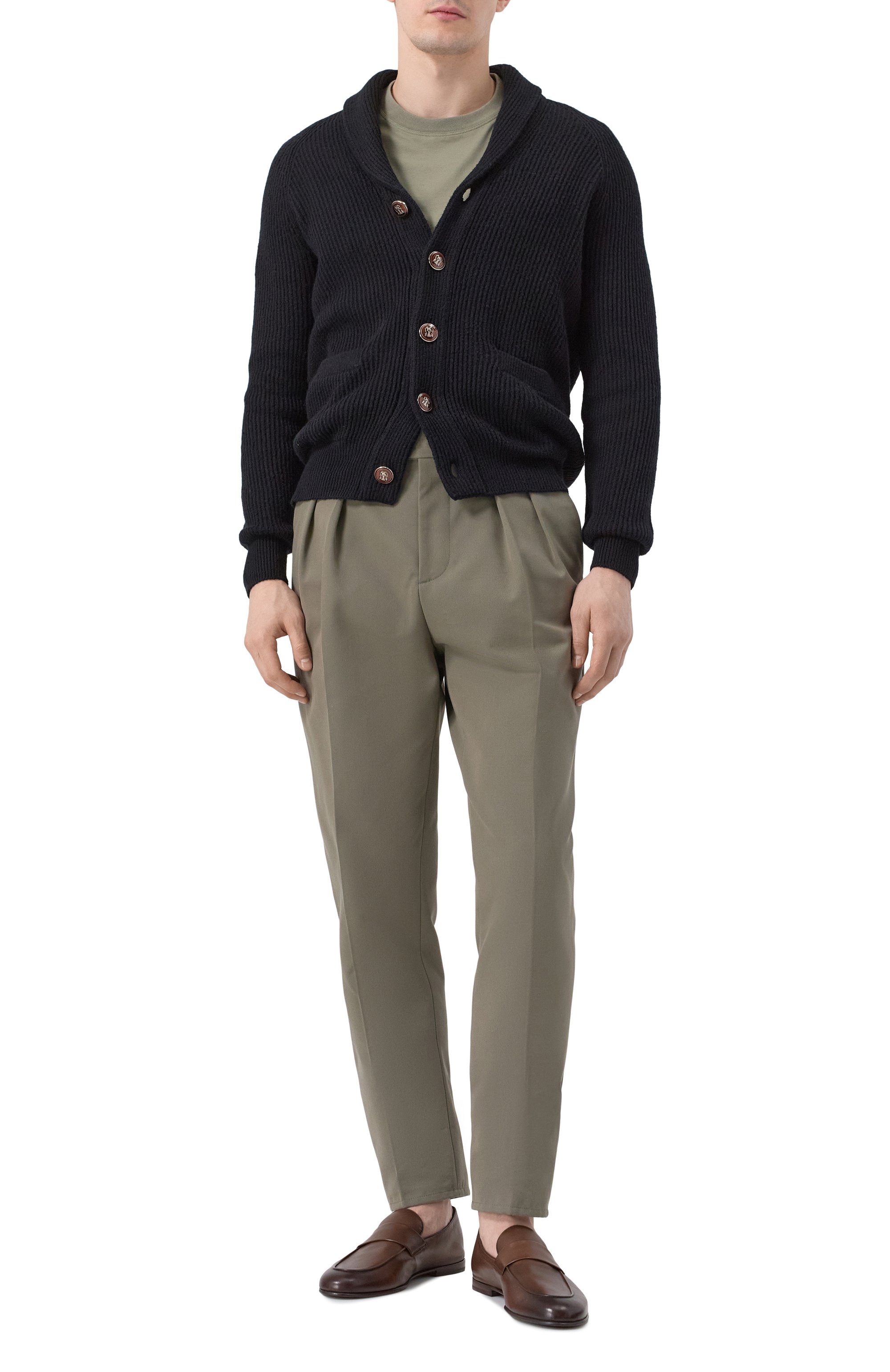 Брюки из хлопка и шерсти BRUNELLO CUCINELLI, арт. ME262M5030, фото 2