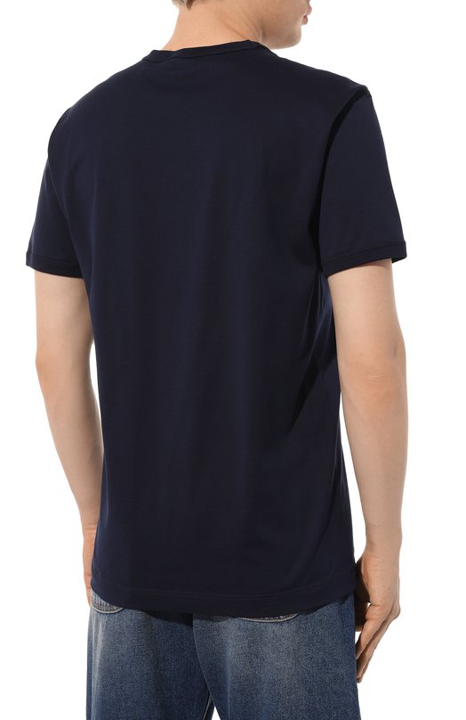 Хлопковая футболка Dolce & Gabbana G8PV1Z/G7WUQ Синий  G8PV1Z/G7WUQ Фото 4