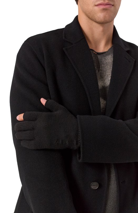Шерстяные перчатки Rick Owens RU02E1492/M Чёрный  RU02E1492/M Фото 2