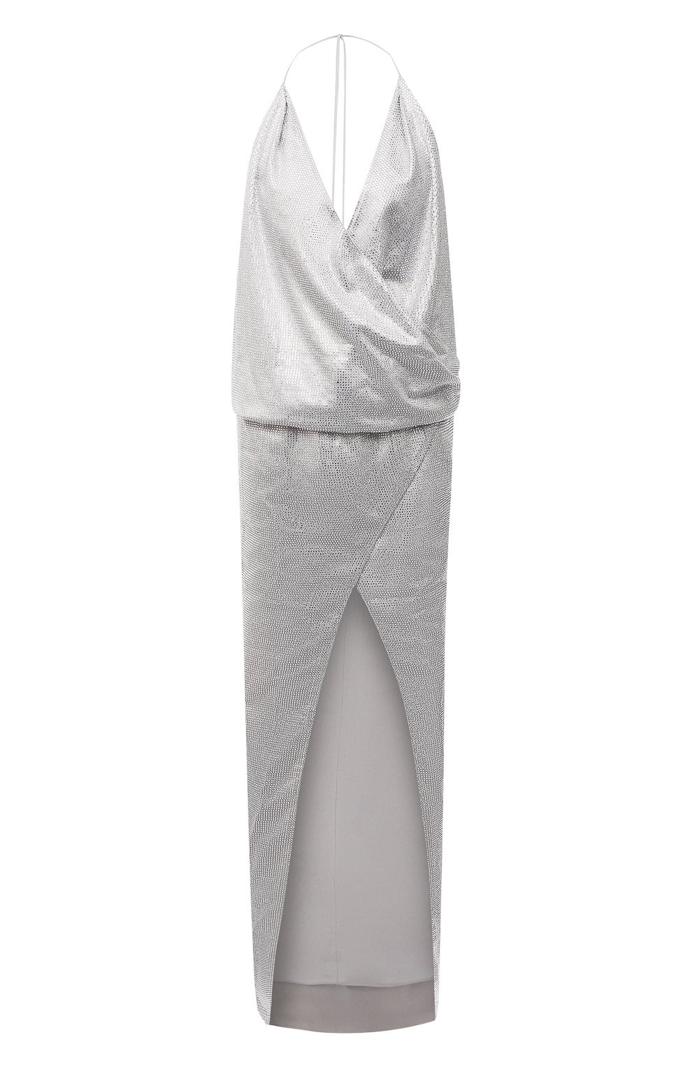 Платье из вискозы BALMAIN светло-серого цвета по цене 957000 руб., арт. VF0RN030/A095, фото 1 Платье из вискозы BALMAIN, арт. VF0RN030/A095, фото 1