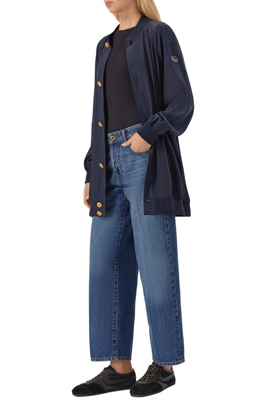 Шелковый бомбер Frame Denim WF25WJA007 Синий  WF25WJA007 Фото 2