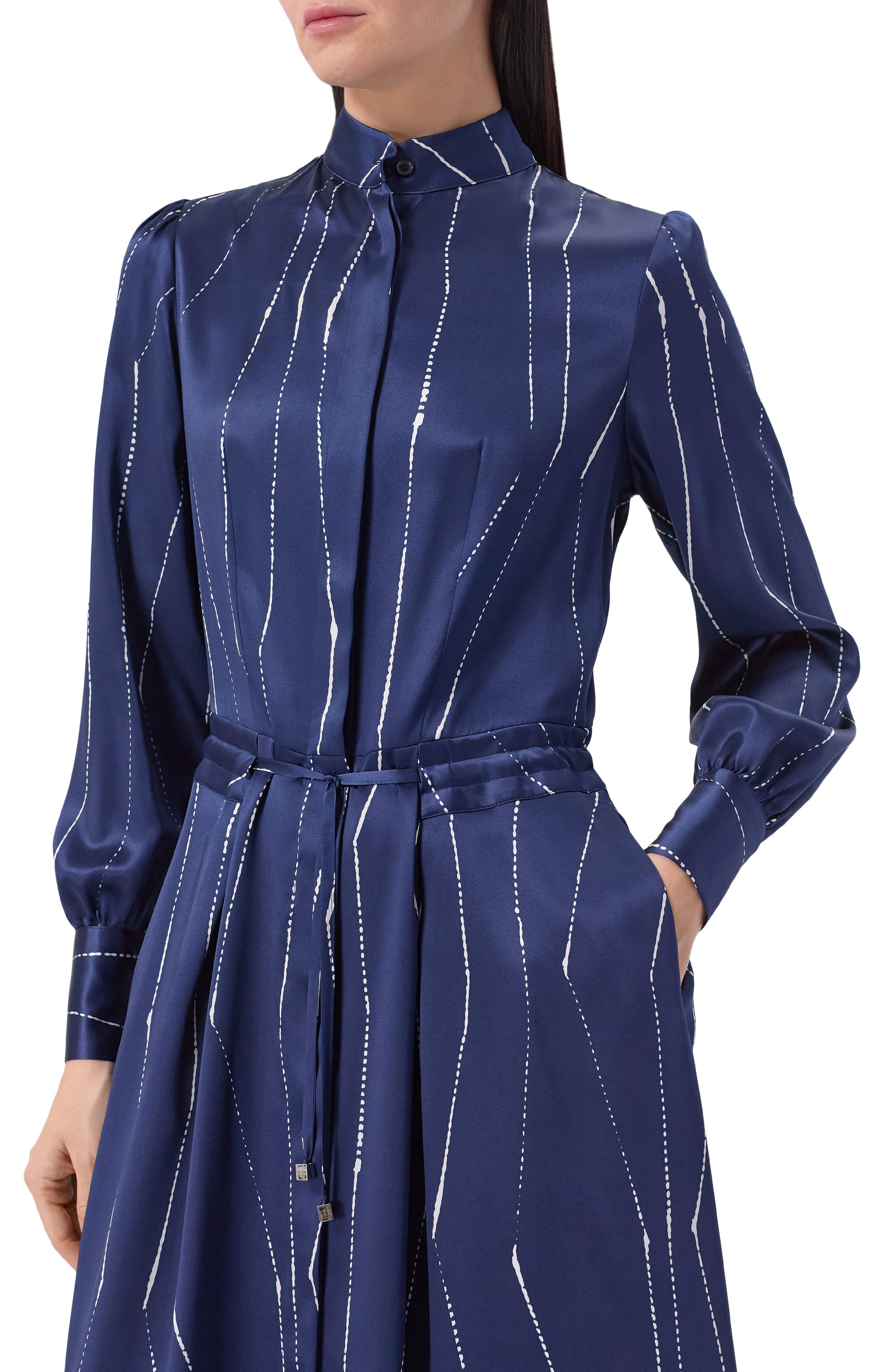 Атласное платье KITON, арт. D52302K0873G03, фото 4