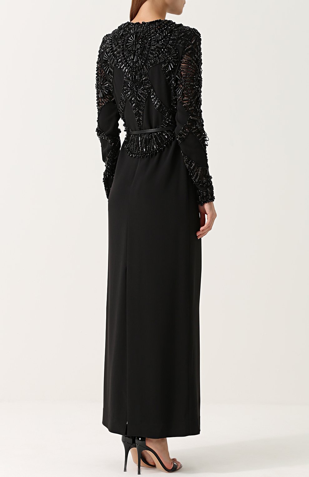 Приталенное платье-макси с вышивкой ELIE SAAB, арт. 9025, фото 4