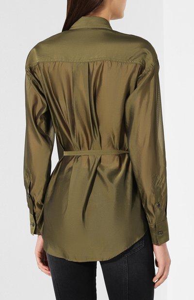 Рубашка DSQUARED2 хаки цвета по цене 59750 руб., арт. S72DL0599/S49801, фото 4 Рубашка DSQUARED2, арт. S72DL0599/S49801, фото 4